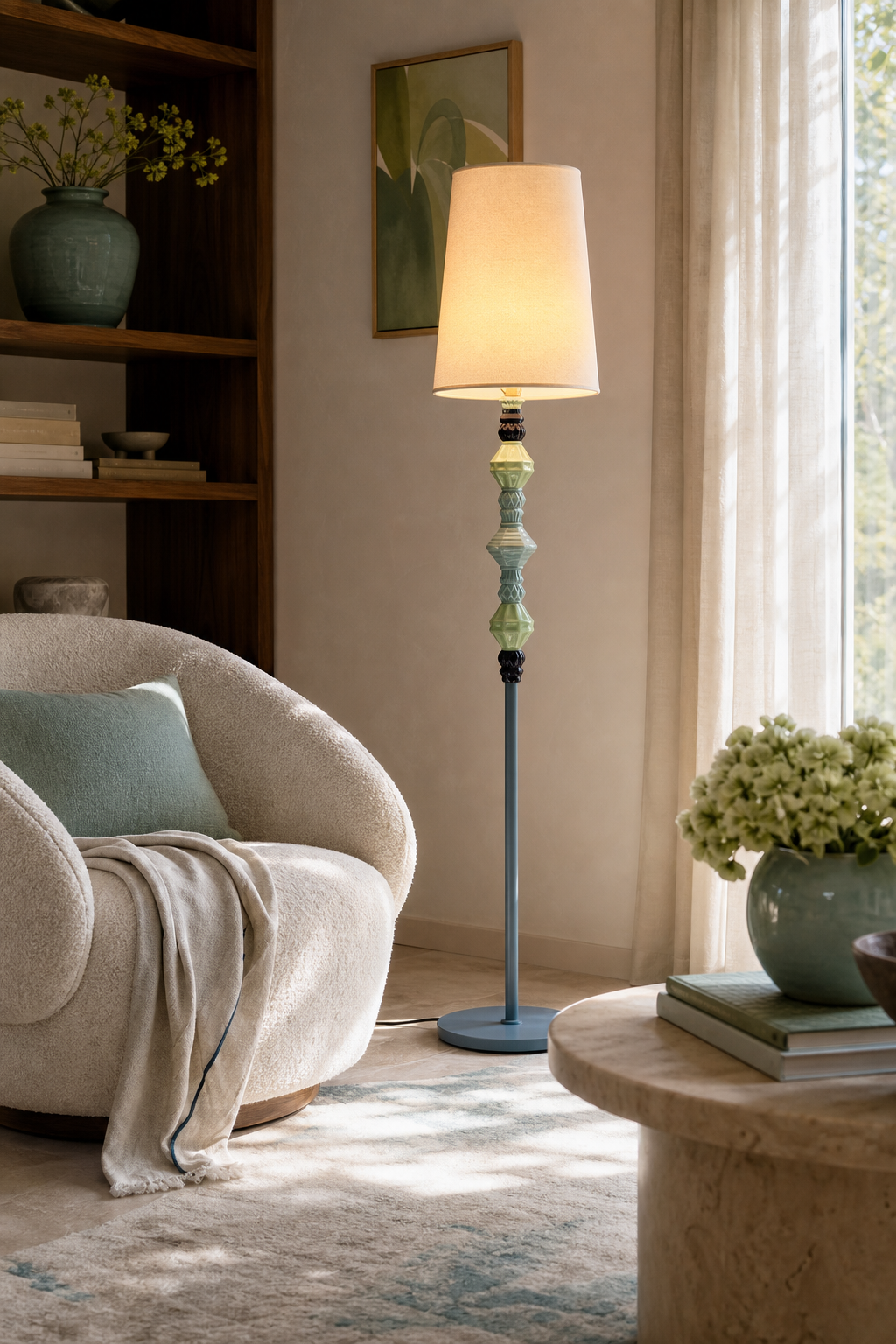 
Pastel Colorful Ceramic Floor Lamp