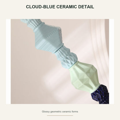 Pastel Cloud-Glaze Blue Ceramic Mini Pendant