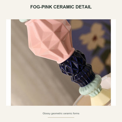 Pastel Fog-Glaze Pink Ceramic Mini Pendant