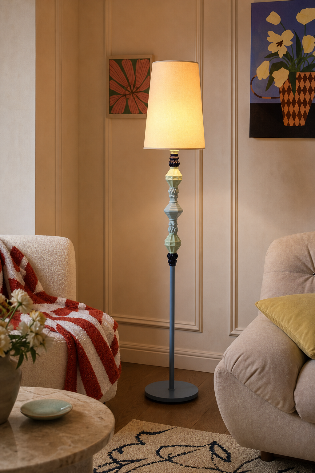 
Pastel Colorful Ceramic Floor Lamp